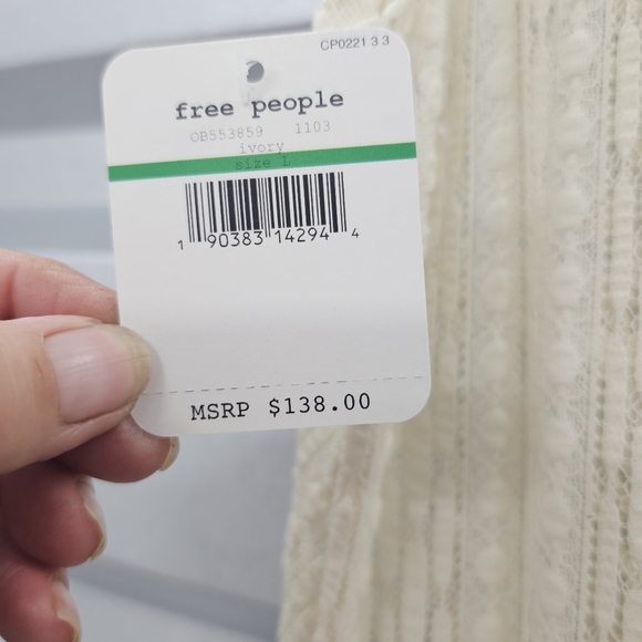 NWT Free People Love Story Cream Lace Sheer Slip Dress - Picture 7 of 12